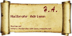 Halbrohr Adrienn névjegykártya